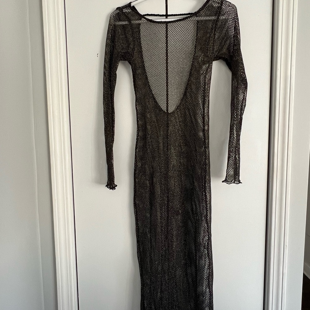 Black Mesh cover up dress